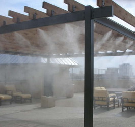 หัวพ่นหมอกลดความร้อนรอบรีสอร์ท หัวพ่นหมอกลดความร้อนรอบรีสอร์ท